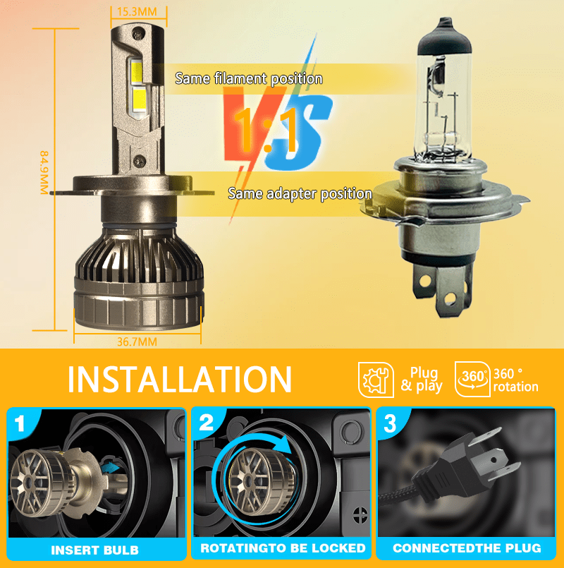 Car Led Bulb motorcycle headlight spotlight