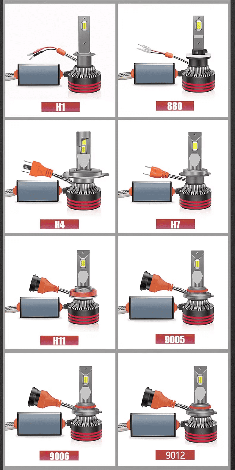 Car Led Headlight Bulb Bi Led Projector Lens
