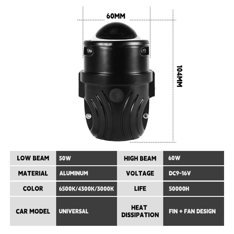 Car Fog Light Yellow White Led Driving Spotlight/120W - Image 2