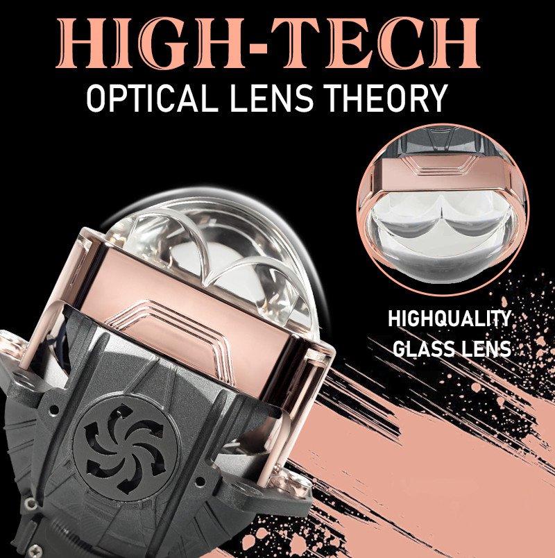 Super Bright Dual Laser Led Headlight H4 with projector/150W - Image 6