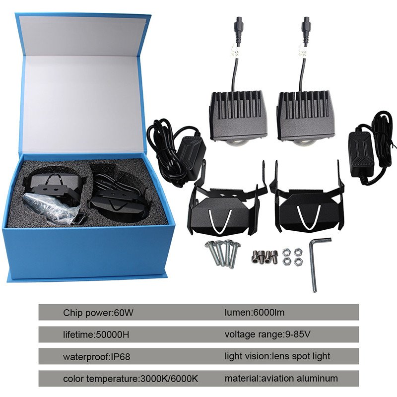 Led Spotlight Auxiliary Driving Light for car motor offroad/60W - Image 2