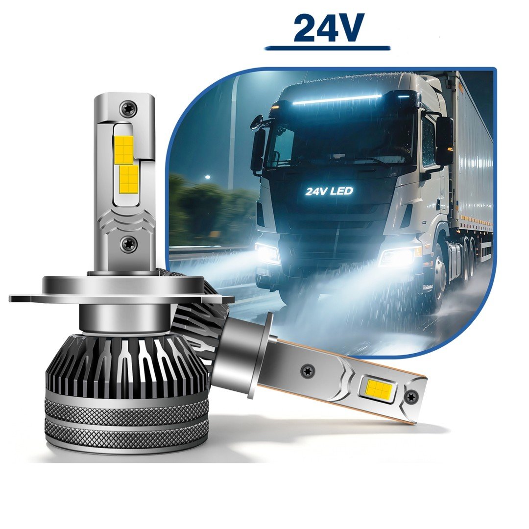 24V Truck Light Led Headlight Bulb H1 H3 H4 H7